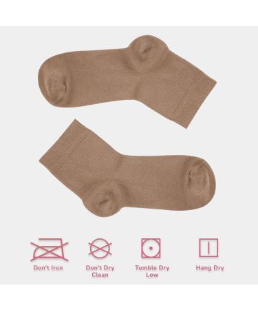 Cosyfeel Women Loose Diabetic Socks | 4-Pack Neuropathy Ankle Socks for Ladies | Super Soft Eco-Friendly Bamboo Material | Durable with Seamless Toe | Multicolour Patterns | 4 Seasons 4-7 HAZEL - Buy Online on GoSupps.com