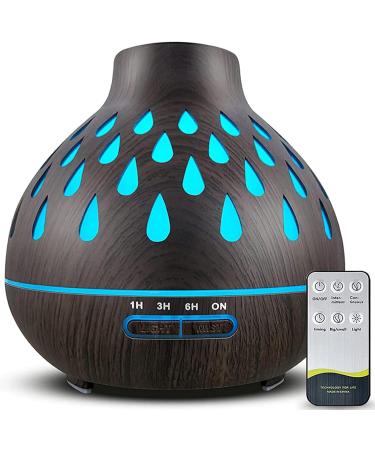 Ulixii Aroma Diffuser for Fragrance Oils 500 ml Diffuser Essential Oils with 7-color LED Light BPA-Free Bedroom Office Spa-Yellow