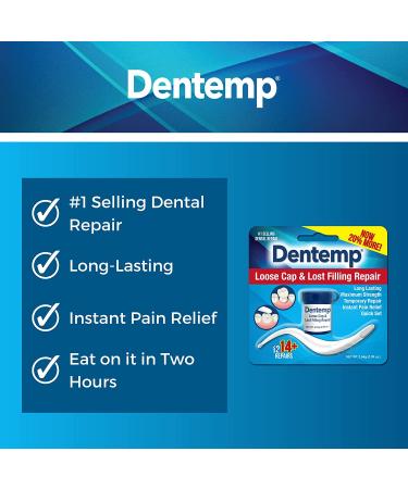 Dentemp Maximum Strength Loose Cap and Lost Filling Repair Kit - Instant Pain Relief for Teeth - Long Lasting Temporary Tooth Filling - Buy Online on GoSupps.com