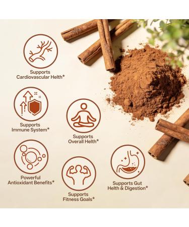 Oopeatol Metabolism Support Cinnamon Powder | with Collagen Minerals & Blueberry for Energy Equilibrium Heart Health & Digestive Wellness Cooking & Beverage Use - Buy Online on GoSupps.com