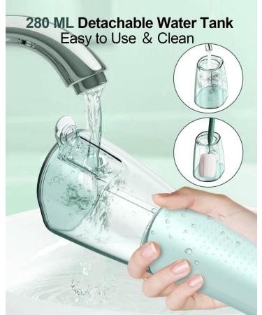 Sejoy Water Flosser for Teeth Cordless Flossers for Adults Kids Water Dental Flosser Pick Braces Flossers Rechargeable Oral Irrigator IPX7 Waterproof Gravity Ball Design Spot Spray Design Green - Buy Online on GoSupps.com