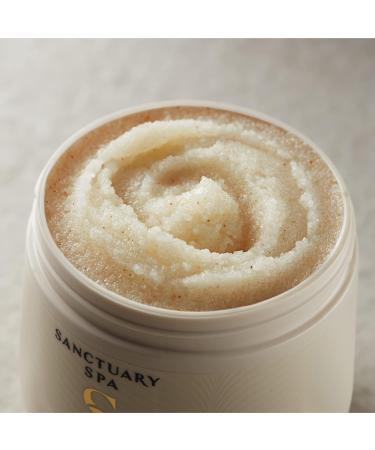 Sanctuary Spa Golden Sandalwood Scrub 300g - Natural Body Exfoliator, Mineral Oil Free, Cruelty Free & Vegan - Buy Online on GoSupps.com