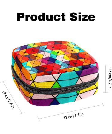 Rainbow Mosaic Tie-Up Bag for Women | Portable Menstrual Pad & Cup Storage | Ideal for Teens and Girls - Buy Online on GoSupps.com