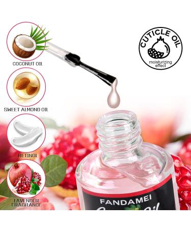 Fandamei 2PCS Nail Cuticle Oil - Nourish, Moisturize, and Revitalize Dry Cuticles with Pomegranate & Fig - 0.42 oz - Buy Online on GoSupps.com