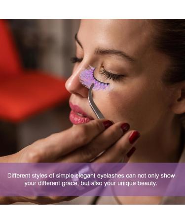 FOMIYES 20 Pairs Colored False Eyelashes - Handmade Rainbow Luxurious Synthetic Fiber Makeup Lashes | 5D Soft Fake Lashes (Pack of 1 - Buy Online on GoSupps.com