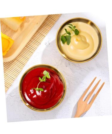 Milisten 3 Pcs Seasoning Dish Portion Cups Sauce Dipping Bowls Mini Dessert Bowl Metal Sauce Dish Salad Dressing Cruet Mini Saucers Dishes Dip Bowls Stainless Steel Server Round - Buy Online on GoSupps.com