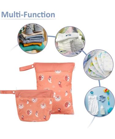 Seaur Waterproof Diaper Bag & Wet Bags - 2 Pack (20x28cm & 30x40cm) for Daycare Swimming Fitness | Durable Zippered Design - Buy Online on GoSupps.com