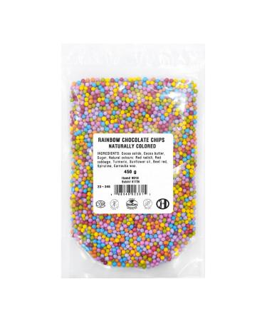 Natural Color Rainbow Chocolate Chips 450g