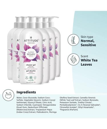 ATTITUDE Body Wash 32 Fl Oz - EWG Verified, Vegan & Cruelty-Free Shower Soap with White Tea Leaves - Plant- and Mineral-Based Ingredients - Buy Online on GoSupps.com