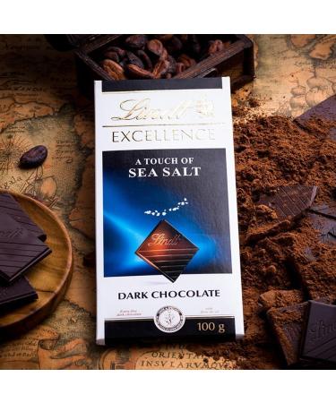  Lindt Lindt Excellence Dark Sea Salt Chocolate Bar 100g - Buy Online on GoSupps.com