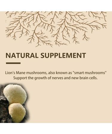 Vrixlanua Lion's Mane Powder Lions Mane Mushroom Brain Health Support Supplement Mushroom Supplement for Mental Clarity Cognition and Immunity 9.17oz - Buy Online on GoSupps.com