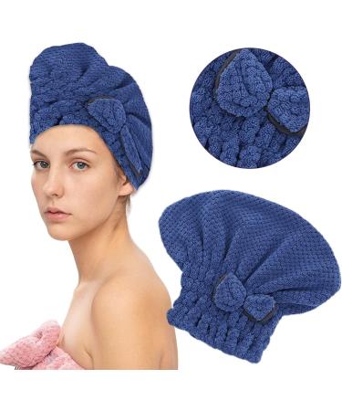 Mjuhnhh Microfiber Hair Towel & Head Wrap - Super Absorbent Fast Drying Shower Cap for Women & Girls | 7 Colors Available - Buy Online on GoSupps.com
