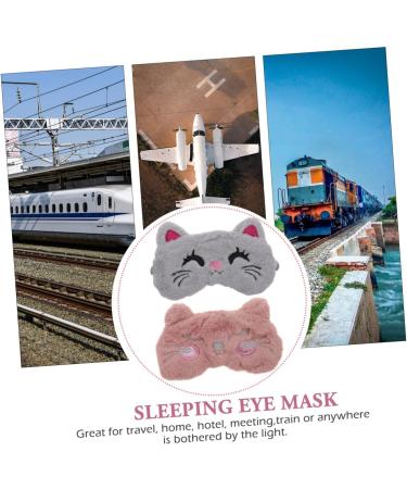 iplusmile 2 pi ces Masque pour Yeux Peluche Oculaires Forme de Cartoon pour Sommeil R parateur Bloque Compl tement la Lumi re Doux et Confortable - Buy Online on GoSupps.com