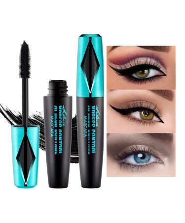 Mimore Vegan Mascara for Sensitive Eyes Lasts All Day Waterproof Smudge Proof Eyelash Mascara Best Eyelash Lengthening & Volume Enhancing Makeup (Black) (Black) …