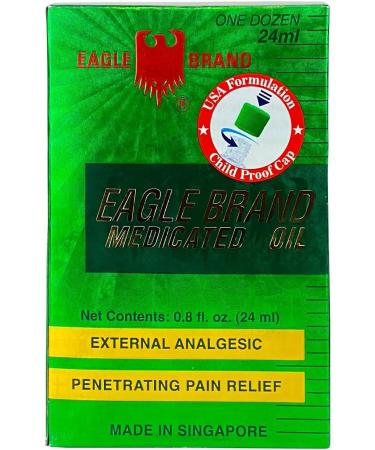 Eagle Brand Medicated Oil 0.81 Fl Oz - Fast Pain Relief - 1 Pack - Buy Online on GoSupps.com