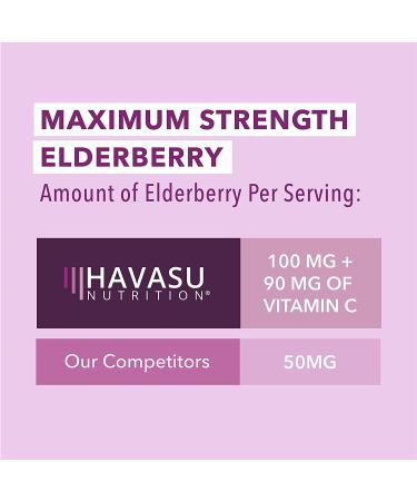 Havasu Nutrition Elderberry Gummies - Immune Support, 60 Count - Buy Online on GoSupps.com