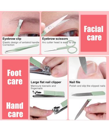 ACEOCE Nail Clipper Set for Men - 4PCS Mini Manicure Grooming Kit in Mint Green | Perfect Gift for Men, Lovers, and Parents - Buy Online on GoSupps.com