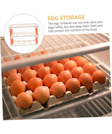 OSALADI Egg Grid Clear Plastic Tray Clear Plastic Eggs Clear Egg Container Egg Carton Side Door Memory Transparent 22.3X16.2X10.1CM - Buy Online on GoSupps.com