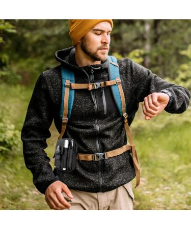 Tactical Belt Pocket for Men - Leskyair Multifunctional Belt Bag for Camping Hiking Cycling & Travel - Black - Buy Online on GoSupps.com