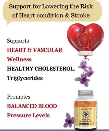 EXIR Saffron & Saffron Extract Supplement - Immune Memory Metabolism Heart Support 180 Tablets - Buy Online on GoSupps.com