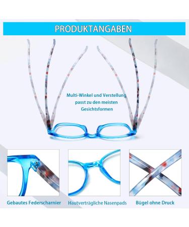 COJWIS 5 Pack Reading Glasses with Blue Light Filter - Anti-Tiredness UV Protection for Men & Women - 1.75X Magnification - Buy Online on GoSupps.com