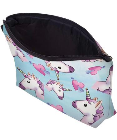 Oblique-Unique Unicorn Cosmetic Bag & Toiletry Pouch - Custom Motif (Blue Unicorns) | Shop Now! - Buy Online on GoSupps.com