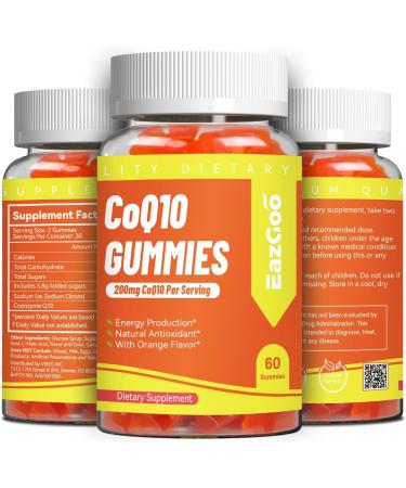 CoQ10 Gummies 200mg - Vegan Energy Supplement Non-GMO & Gluten Free (60 Count) - Boost Energy Naturally - Buy Online on GoSupps.com