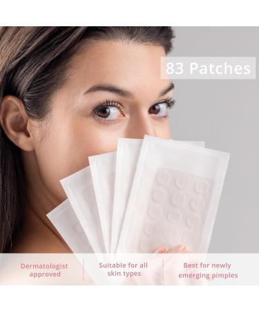 83 Hydrocolloid Pimple Patches | Salicylic Acid & Tea Tree Oil Acne Treatment | Centella Oil Infused Spot Control for Clear Skin - Buy Online on GoSupps.com