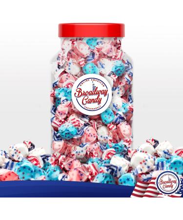 Broadway Candy Sweets Jar 800g - All American Salt Water Taffy - Individually Wrapped American Sweets - Bite Sized Candy Treats - Buy Online on GoSupps.com