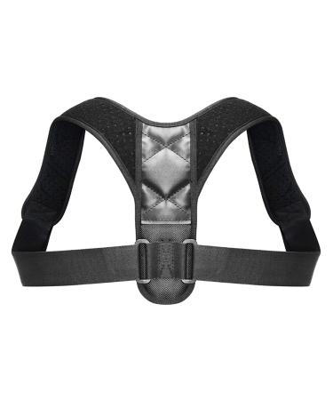 Medical Adjustable Clavicle Posture Corrector Men Women Upper Back Brace Shoulder Lumbar Support Belt Corset Posture Correction lofty ambition Black M - Buy Online on GoSupps.com