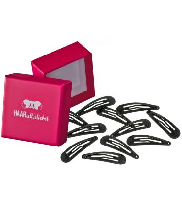 Hair -minded more grip hair clips anti slide (12 pieces | black shimmering | approx. 5cm) including box for storage (box color: pink) - Buy Online on GoSupps.com
