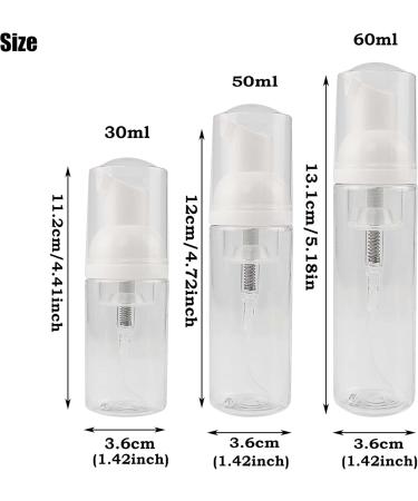 28 Pack Refillable Mini Foam Bottles - 30ml/50ml/60ml Travel Soap Dispenser Perfect for Trips - Buy Online on GoSupps.com