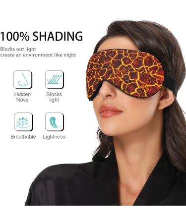 Sleep Mask - Light Blocking Red Lava Eye Mask for Sleeping | Adjustable Soft Lightweight Blindfold for Men & Women | Perfect for Naps & Work - Buy Online on GoSupps.com