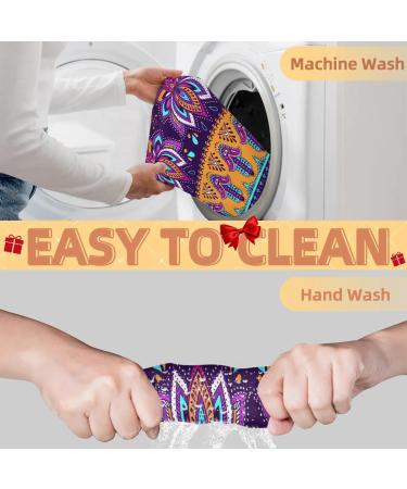 Beard Bib Apron for Men - Non-Stick Waterproof Hair Catcher & Grooming Cloth with Elephants Mandalas - Buy Online on GoSupps.com