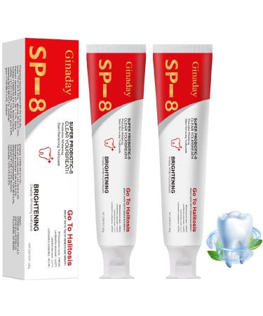 2 Pcs SP-8 Probiotic Whitening Toothpaste Triple Whitening Care Deep Cleaning Fresh Breath.