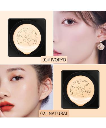Mushroom Head Air Cushion Foundation CC Cream | BB Cream Concealer | Moisturizing & Brightening | Perfect for All Skin Types | 15g | Ideal Gift - Buy Online on GoSupps.com