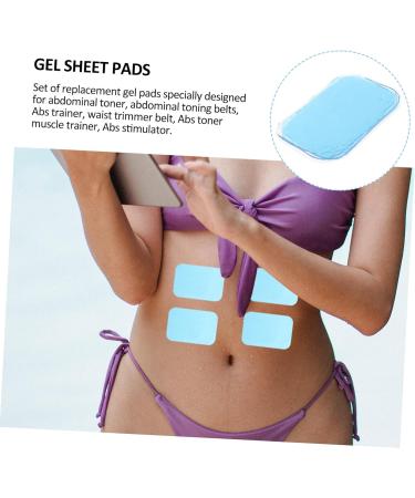 Homsfou 30 Pcs Replacement Gel Pads for Abdominal Stimulators - Super Conductive Hydrogel Pads - 6cm Adhesive Patch for Bollenoner - White - Buy Online on GoSupps.com
