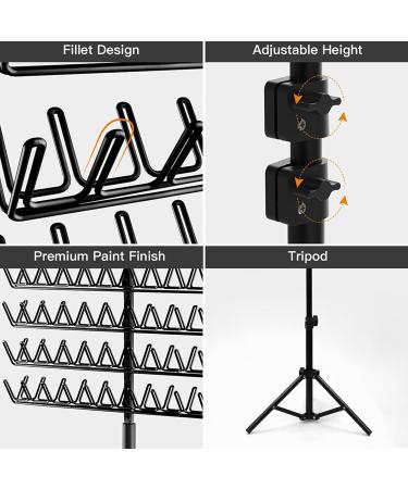 Braiding Hair Rack - Standing Hair Accessory Rack | 120 Hooks Hair Braiding Display Stand Adjustable Hair Braiding Divider Standing Rack for Various Types of Hair Extensions - Buy Online on GoSupps.com