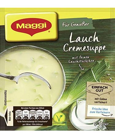 Maggi - For connoisseurs, leek cream soup (Für Genießer, Lauch Cremesuppe) | Total weight 51 grams