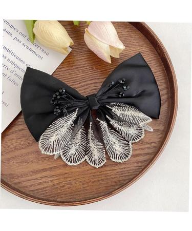 Beaupretty Bow Hairpin Hair Accessory for Women Xmas Bowknot Ribbon Hair Bow Black Barrettes Makeup Hair Clips Girls Hair Clips Black Bows Ponytail Clip Girl Bows Temperament Fabric Headband - Buy Online on GoSupps.com