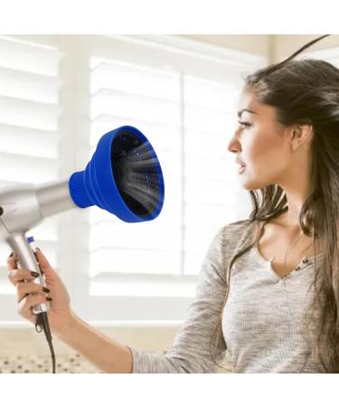 Generic Hair Dryer Attachment - Silicone Foldable Blow Dryer Nozzle Heat Resistant | Soft Blow Dryer Accessory Multifunctional Hair Styling Supplies for Girls blue - Buy Online on GoSupps.com