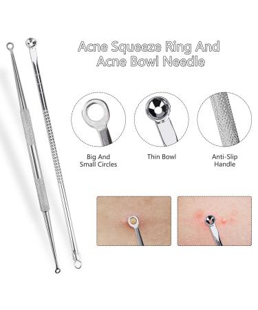 Blackhead Remover Set - 6 Pcs Comedone Squeezer & Acne Pimple Blemish Extractor Tools for Clear Skin - Buy Online on GoSupps.com