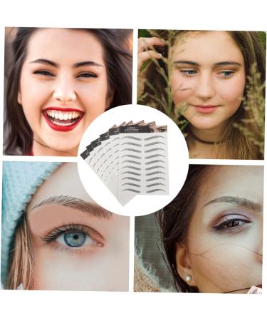 FOMIYES 12 Sheets Imitation Eco Eyebrow Sticker Stickers Artificial Eyebrow Makeup Brow Sticker Stich Hair 1 count (Pack of 1) Blackx2pcs - Buy Online on GoSupps.com