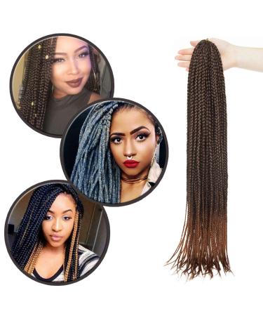 Afro hair extensions braids hair extension braiding hair extensions 24 strands twist crochet extensions soft naturally hair part 60cm-85g #naturschwarz to red-brown 85 g natural black to red-brown