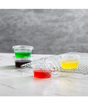 Zeml Portion Cups with Lids (2 Ounces 100 Pack) - Premium Disposable Plastic Cups for Meal Prep, Salad Dressing, Jello Shots, Medicine - Small Condiment Container 2 oz - Buy Online on GoSupps.com