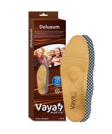 Vaya Deluxum Orthopedic Insoles Supination for Transverse and Longitudinal Flat Feet Fallen Arches Heel Pad Size 46