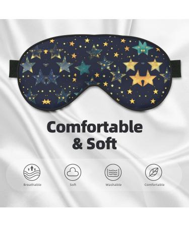 Stars Eastern Stars Print Sleep Eye Mask | Soft Eyeshade for Travel & Naps | Unisex Comfort - Buy Online on GoSupps.com
