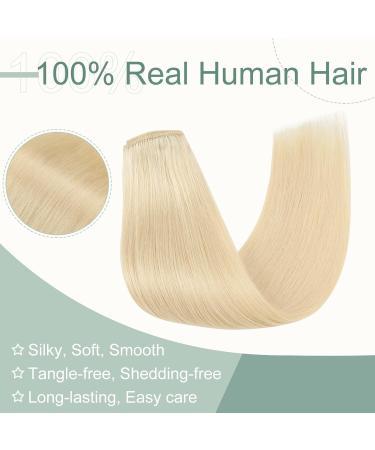 Clip in Hair Extensions Real Human Hair 8 Pieces Hair Extensions Clip in 16" Clip in Hair Extension Human Hair 65g Human Hair Extensions (Thin Weft) #613 Bleach Blonde - Buy Online on GoSupps.com