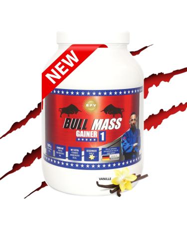 BPV BULL MASS GAINER 1500g complex hardgainer with carbohydrates proteins BCAAs EAAs vitamins Optimal for mass building