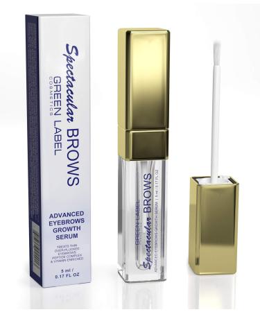 Spectacular BROWS - Brow Enhancer and Brow Growth Serum - Eyebrow Growth Enhancer- Eyebrow Growth Serum with Biotin & Natural Peptides. For Thin  Over-Plucked Eyebrows. Lash & Brow Growth Products